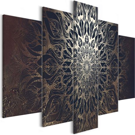Quadro - Hypnosis (5 Parts) Brown Wide - 200x100 (1/4)