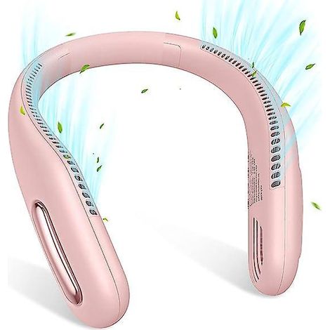 (rose) Ventilateur De Cou Portable, Mini Ventilateur Mains Libres Avec Ventilateur Personnel Rechargeable Et Lger, Sans Lame Pour Intrieur Et Extr (1/5)