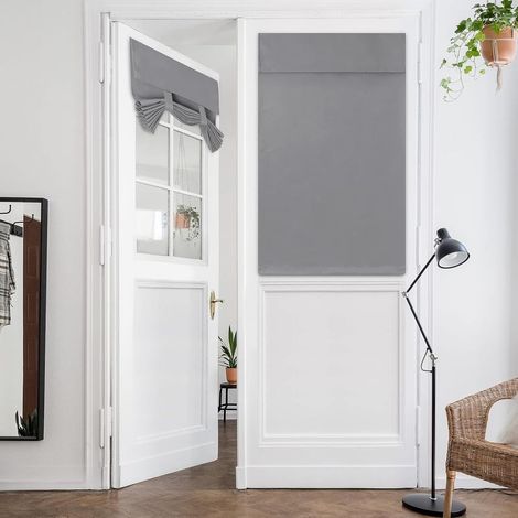 1 Pcs Rideau occultant pour porte vitrée 102 × 66 cm – Store de confidentialité isolant thermique pour fenêtre de porte, chambre ou maison (1/5)
