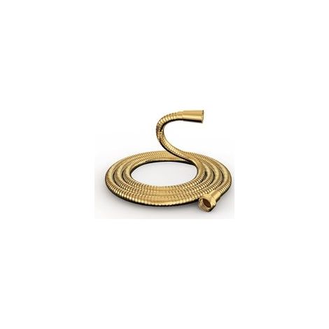 Flexible de douche 1,5 m flexible de douche en acier inoxydable doré chromé anti-torsion anti-explosion (1/4)