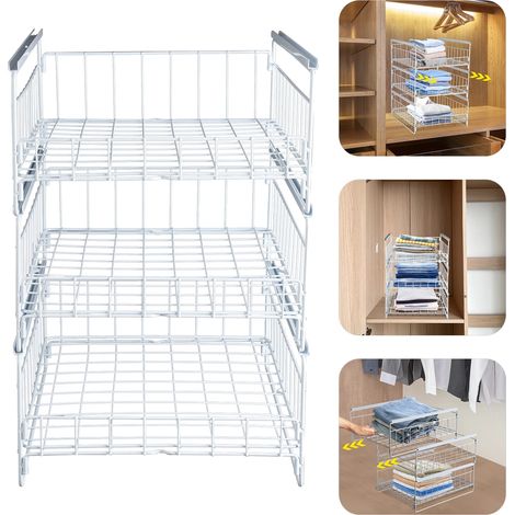 Étagère escamotable, Acier au carbone, 33,54351 cm, 3 niveaux, Capacité de charge de 20 kg, Aucune assemblage requis (1/5)