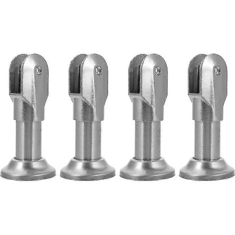 Ensemble de 4 fixations pour cloison de toilettes, supports et pieds en acier inoxydable. (1/5)