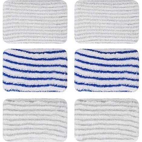 pair 6 Pices Clean and Steam Lingette Clean and Steam Accessoires Serpillere Balai Vapeur pour Rowenta Clean amp Steam ZR8500 SERPILLERE