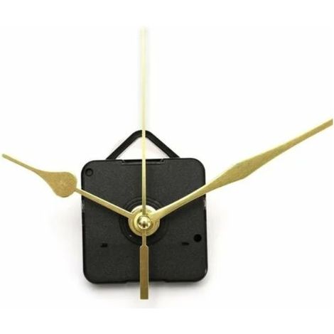1x Mécanisme d'horloge à quartz silencieux, 3 aiguilles, doré décoratif, horloge murale décorative pour salon, chambre (1/5)