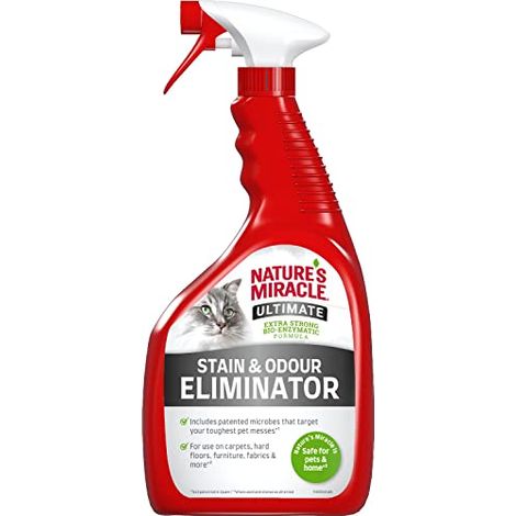 Nature´S Miracle Ultimate Stain & Odour Eliminator per Gatti, Rimuovere lo Sporco Più Ostinato, Fragranza Leggera e Fresca, 946 Ml (1/4)