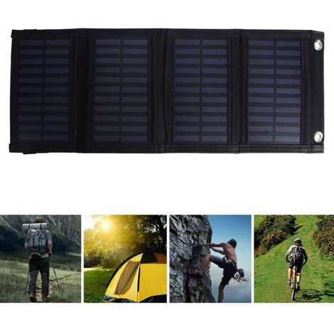 20W Portable Solar Panel, Foldable Solar Phone Charger, IP65 Waterproof, 5V DC USB Output, Unfold the Panel 480 x 185mm, Suitable for Laptops, Mobile Phones. MUMU (1/4)
