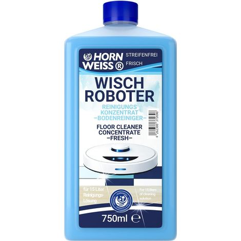 Nettoyant concentré pour robot nettoyeur 750 ml, sans traces, pour tous les robots aspirateurs et essuie-glaces, carrelage, stratifié, vinyle, parquet et PVC, parfum frais discret (1/5)