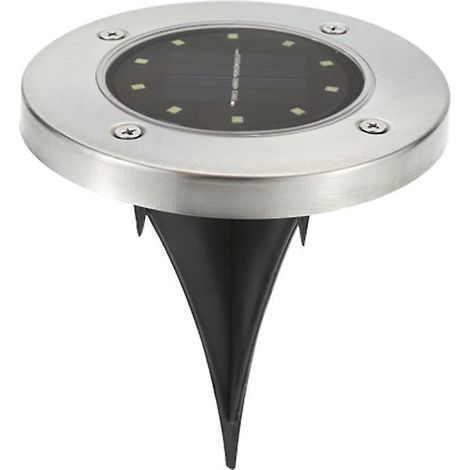 Éclairage solaire extérieur, lot de 4, 12 LED lumineuses, étanche, pour éclairage plat au sol - AquaForge (1/5)