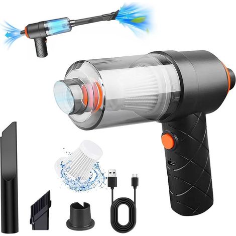 Aspiradora de mano inalámbrica, aspiradora para coche de 8000 Pa, mini aspiradora de mano 2 en 1 para PC, hogar y coche. (1/5)