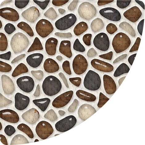 Tapis de douche d'angle antidérapant 55 cm : tapis de douche antidérapant avec ventouses, insert de douche antidérapant, tapis de douche antidérapant 100 % sans BPA, résistant aux moisissures (1/5)