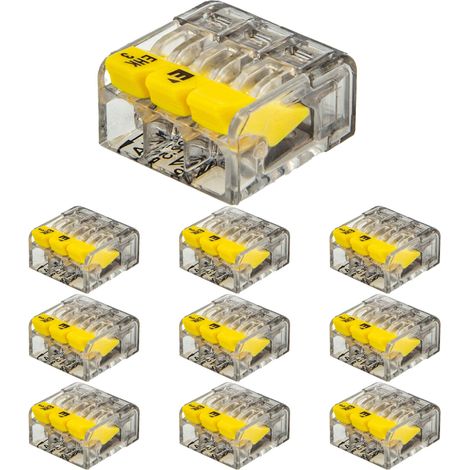 ELTROPA Steckklemme (10 Stück) Typ EHK - Klemme für 3 flexible & Massivleiter 0,2 bis 2,5 mm² (1/3)