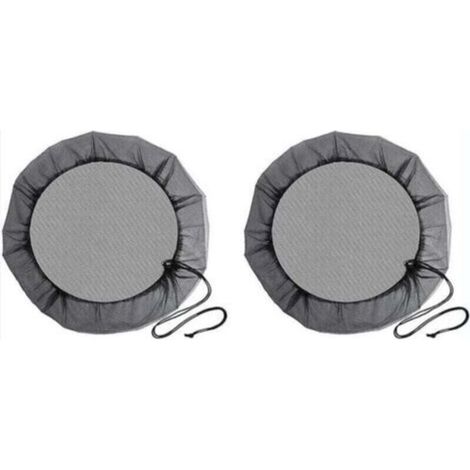 (Diamètre 100 cm) Filet de Baril de Pluie, 2 Pièces Filet de Protection avec Cordon de Serrage, Couverture Anti-Moustique & Animaux pour Récupérateur deau de Pluie (1/5)