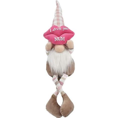 Ensemble de gnomes pour la fête des mères Tomte suédois Peluche style scandinave nordique pour la décoration de table et les cadeaux - Lips- (1/5)