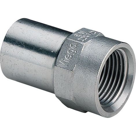 Viega Sanpress Inox Einsteckstück 436872 42mmxRp 1 1/2, Stahl nichtrostend, Mehrkant (1/2)