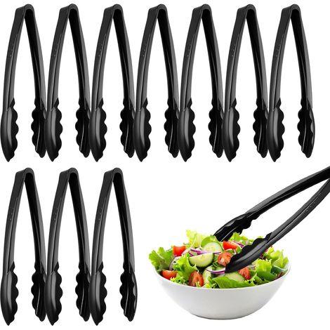 Lot de 10 pinces de service en plastique de 22,9 cm, réutilisables ou jetables, pour cuisine, fête, buffet, apéritif, barbecue, événement, salade, ustensiles pour salle à manger (1/5)