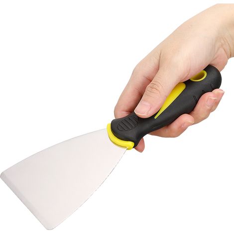 Spatel, Entnahmewerkzeug, Gummigriff, Edelstahlschaufel für das Heizbett eines 3D-Druckers (1/5)