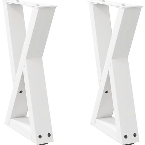 Maison Exclusive - Couchtischbeine 2 Stk. Weiß 28x(42-43,3) cm St