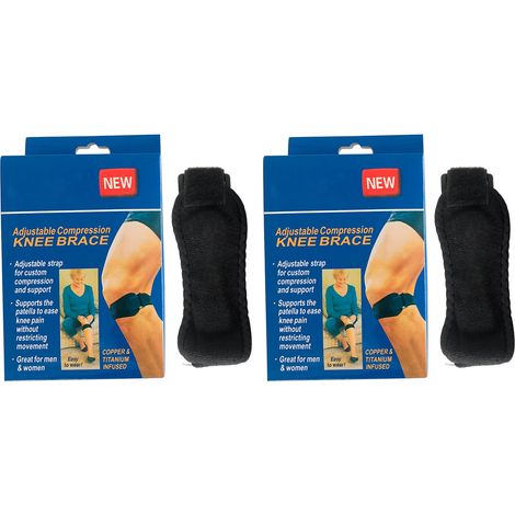 Sangle de Genou pour Stabiliser la Rotule - Soutien et Soulagement des Douleurs lors du Sport, Course à Pied, Randonnée (1/5)
