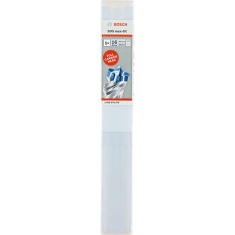 Trapano a percussione SDS-max-8X D.16mm funzionante L.200mm L.340mm SDS-max 5 pezzi BOSCH