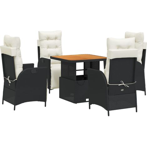 Maison Exclusive - Set de muebles jardín 5 pzas con cojines ratán