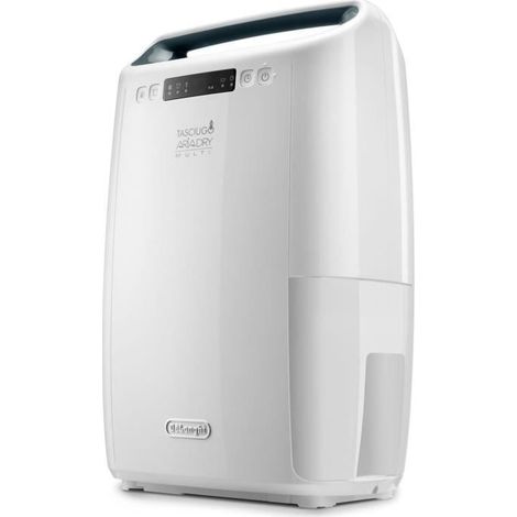 Delonghi – Déshumidificateur 16L/24h silencieux 40dB – Filtres anti-poussière et charbon actif – Fonction buanderie pour sécher le linge (1/5)