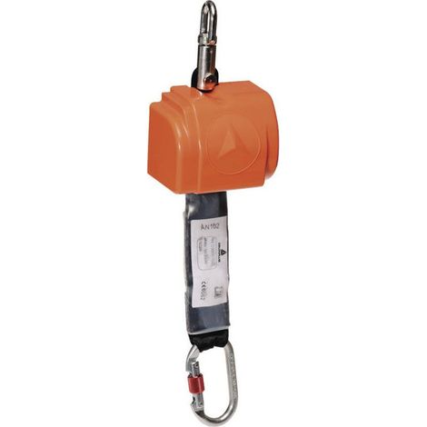 Delta Plus, Anticaduta a Richiamo Automatico Minibloc AN102, Con Assorbitore di Energia, Arancio