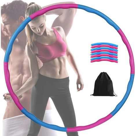 Hula hoop, hula hoop lesté, conception détachable en 8 sections, entraînement physique et perte de poids, 1 kg. (1/5)