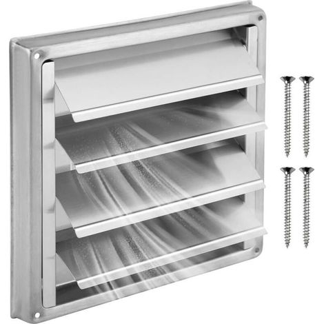 pc 125mm Ventilation Grille, 304 Stainless Steel (Silver), Weatherproof, for Ventilation Systems and Hoods for Outdoor Wall Mounting (1/4)