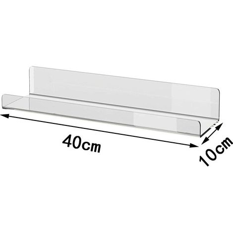 étagère murale en acrylique en forme de U,décoration mural(grand transparent 40105cm) (1/5)