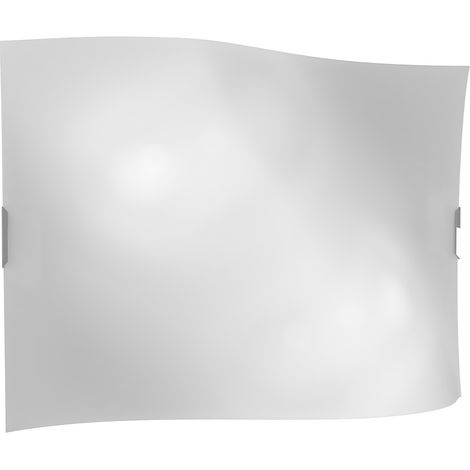 Applique Contemporanea Wing Metallo Vetro Bianco Satinato 4 Luci E27 70Cm