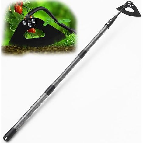 Garden Hoe, 215 cm Hollow Garden Hoe Hand Hoe Weed Hand Weeder with Blade for Digging, Weeding and Bining, Garden Hoe