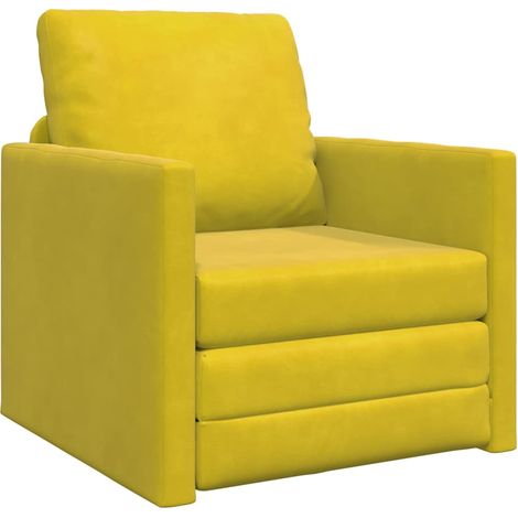 Canapé-lit,Canapé convertible Jaune foncé 74 x 77 x 81 cm Velours CFW87288 (1/5)