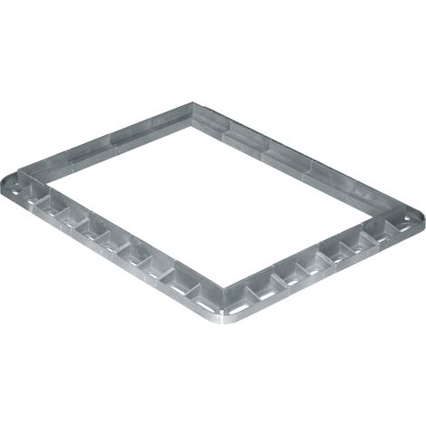 Cadre renforcé MULTIGRIL - gris - 650 x 650 mm - First Plast (1/3)