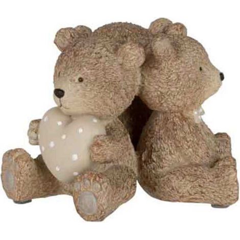 Statuette Déco Enfant "3 Ours" 17cm Marron (1/3)