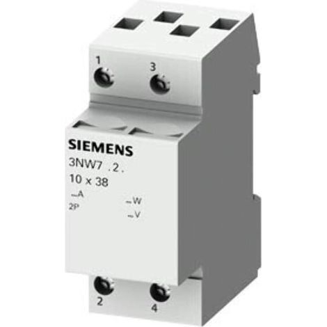 Portafusibles 2 polos 2módulo 10x38 32a siemens - 3nw70232