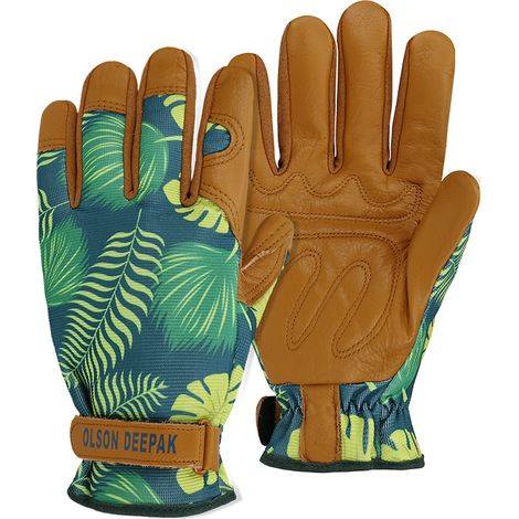 Filiyano-Gants de jardin pour hommes et femmes, pour le désherbage, gants de jardinage en cuir pour femmes, résistants à la perforation, pour creuser (1/4)