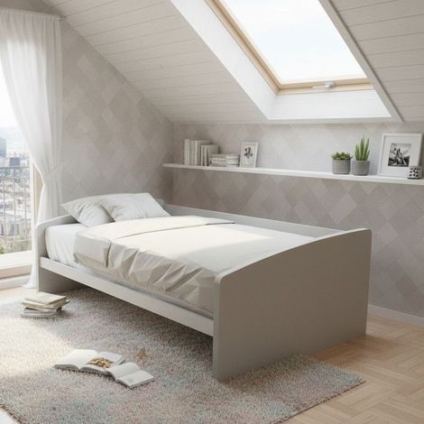 Divano letto singolo 120x190  - Ideale per camerette - Ecru cappuccino