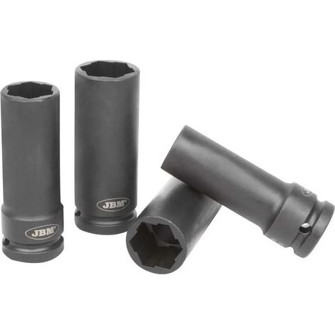 Chiavi e bussole Jbm impact set 4 pezzi resistente agli urti