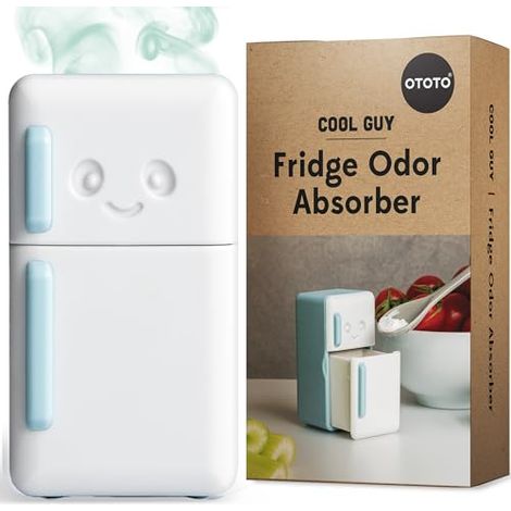 OTOTO COOL GUY DÉSODORISANT POUR RÉFRIGÉRATEUR AU BICARBONATE DE SOUDE - ABSORBEUR D'ODEURS DE BICARBONATE DE SOUDE - CADEAUX MI