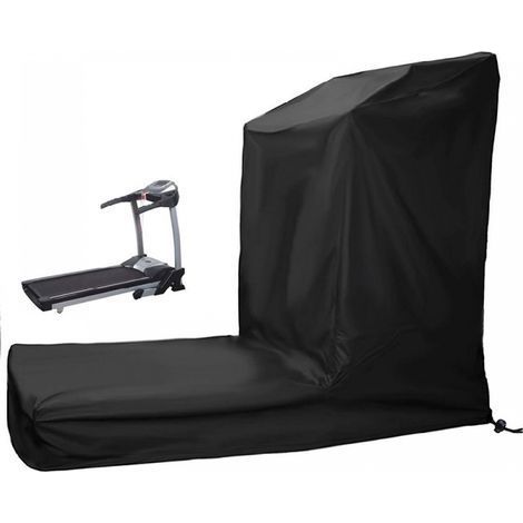 Protective cover for treadmill, black, 165 x 76 x 140 cm, made of Oxford fabric, waterproof, for indoor and outdoor use (treadmill not included). (1/5)
