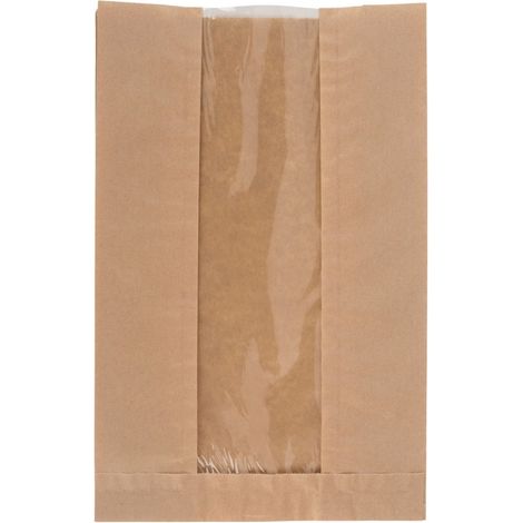 Sachet kraft avec fenêtre en cellulose ÉCRU - COLIS 1000 SACHETS (1/2)