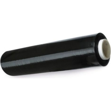 DEHNBARE FOLIE SCHWARZ 17 MIKRON BREIT 450MMLG 230M