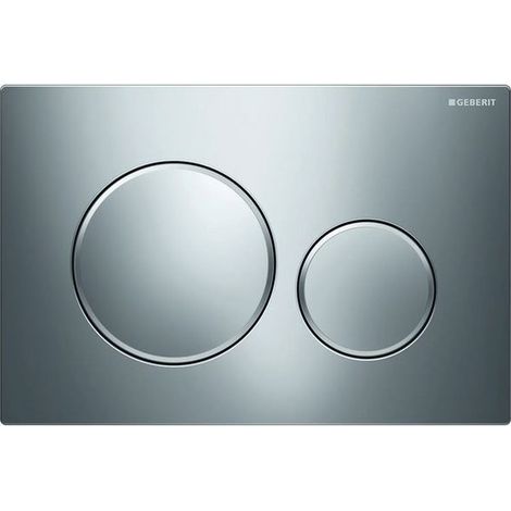 Placca di comando a due quantità cromato con anelli - Geberit sigma 20 (1/3)
