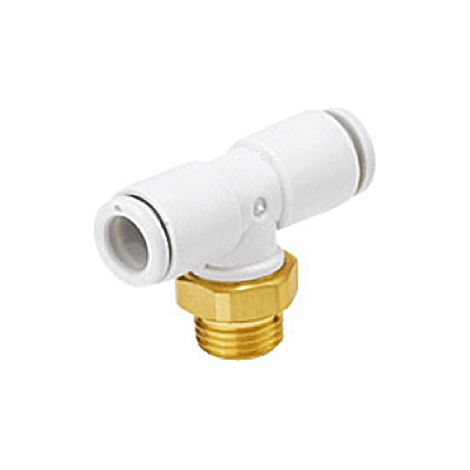 Adaptateur fileté en T SMC KQ2 vers Enfichable 10 mm Enfichable 10 mm ( Prix pour Paquet de 5 )