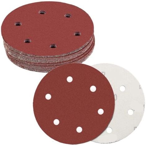 selbstklebende Gips-Scheiben, 225 mm Durchmesser, 6 Löcher, Körnung 150, 30 Blatt Placoplâtre (1/5)