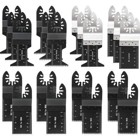 Packung mit 20 professionellen oszillierenden Sägeblättern für Holz/Metall, universelles Schnellwechsel-Multitool für Fein Multimaster, Ryobi, Milwaukee, Bosch, Dremel, Dewalt, Rockwell (1/5)