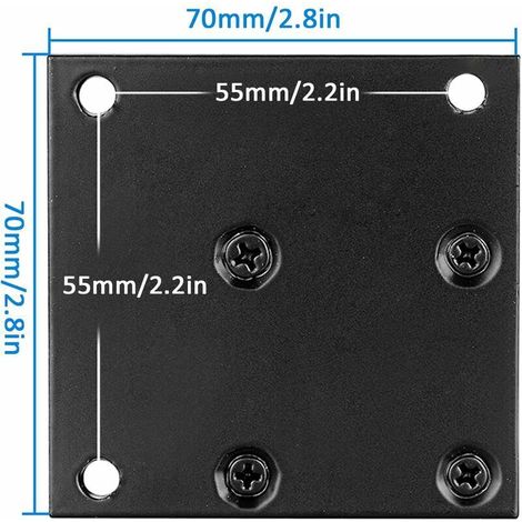 piezas (15 cm) de patas de aluminio ajustables en altura para muebles, mesas de centro/sofás, armarios de baño/lavabo, de 5 a 40 cm, color negro mate, con tornillos. (1/3)