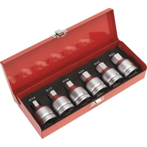 Sealey Hex Socket Bit Set 6pc 3/4Sq Drive AK6217