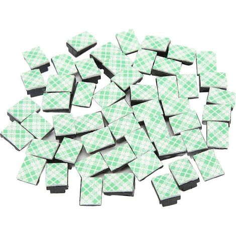 Lot de 50 clips de gestion de câbles auto-adhésifs noirs pour accessoires automobiles, pour câbles de 2,5 mm de large maximum. (1/4)