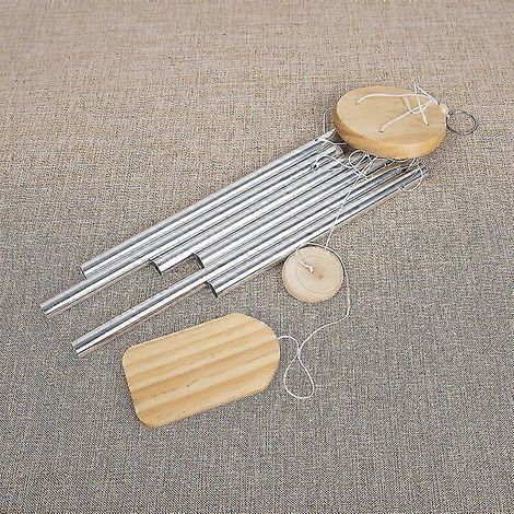 Windspiele aus Holz, Dekorationen aus massivem Aluminium mit mehreren Röhren